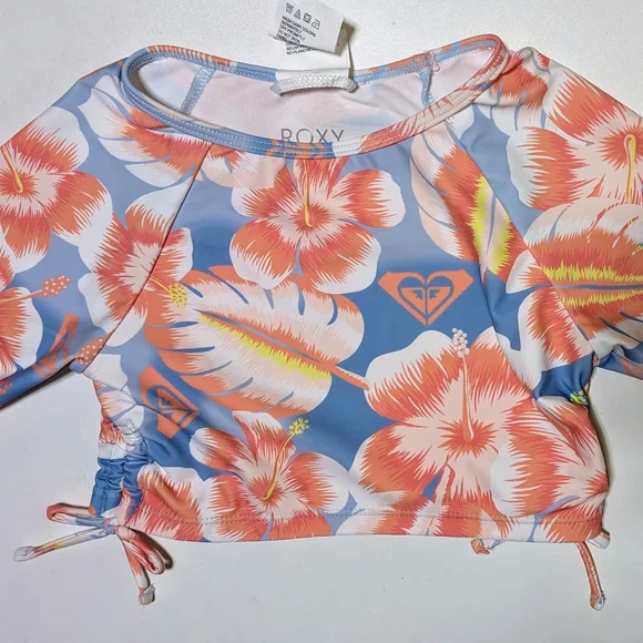 Roxy Cropped Floral Rashguard - Picture 4 of 7